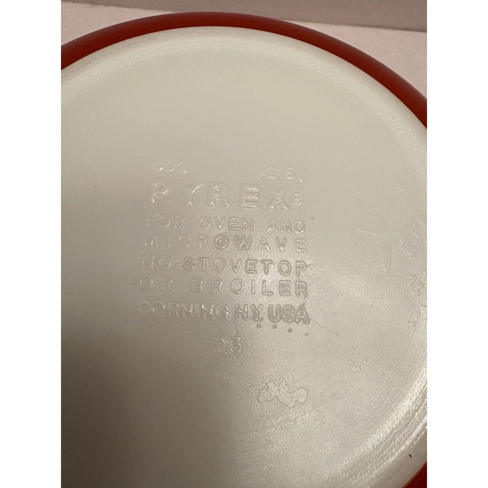 Vintage Pyrex Autumn Harvest 403 Mixing Bowl 2.5 Qt Orange Wheat Stalks
